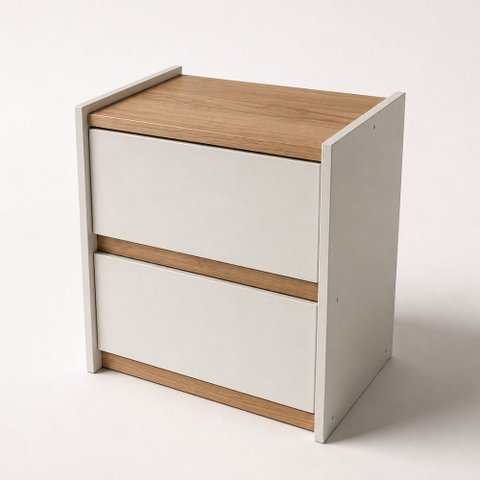 Mesa de Cabeceira 2 Gavetas Duo 475 MDP Byhouse