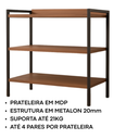 Ver imagem 4 de Estante para Eletroportáteis e Utensílios de Cozinha Julia - Freijó