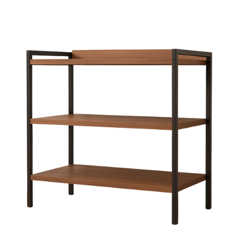 Sapateira para Quarto Sala Industrial Multiuso 3 Prateleiras com Pés de Ferro Julia - Jm3 Móveis:fre