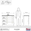Ver imagem 4 de Cômoda para Bebê Rosa Espaçosa com 04 Gavetas e 1 Porta Icp