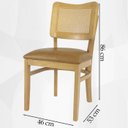 Ver imagem 4 de Kit 2 Cadeira Decorativa Canela Tela Tingida Pes Madeira Amendoa Nacc