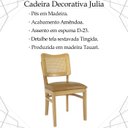 Ver imagem 3 de Kit 2 Cadeira Decorativa Canela Tela Tingida Pes Madeira Amendoa Nacc
