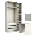 Ver imagem 6 de Guarda Roupa 3 Peças Com Escrivaninha, Sapateira, Crema