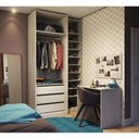 Ver imagem 1 de Guarda Roupa 3 Peças Com Escrivaninha, Sapateira, Crema