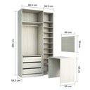 Ver imagem 4 de Guarda Roupa 3 Peças Com Escrivaninha, Sapateira, Crema