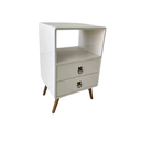 Ver imagem 2 de White Mesa de Cabeceira 2 Gavetas e Nicho