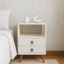 Ver imagem 1 de White Mesa de Cabeceira 2 Gavetas e Nicho