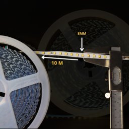 Fita Led 2835 126 Leds/m Inteligente 24v 10w/m Branco Quente 3000k 1620lm/m 10m Ip22 Marca Luck Foyu - 3