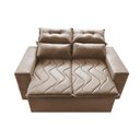 Ver imagem 5 de Sofá Retrátil e Reclinável 1.50m Cama Inbox Smal com Bordado Pantográfico Suede Bege