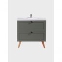 Ver imagem 2 de Gabinete para Banheiro com Cuba 80cm Retro Mdf Verde Milano - On Móveis