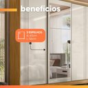 Ver imagem 6 de Guarda Roupas Casal com Espelho 3 Portas 4 Gavetas Frisado Opala