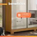 Ver imagem 7 de Guarda Roupas Casal com Espelho 3 Portas 4 Gavetas Frisado Opala