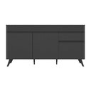 Ver imagem 2 de Balcão Cozinha Gabinete Pia 150Cm 3 Portas Mp2072.895 Preto