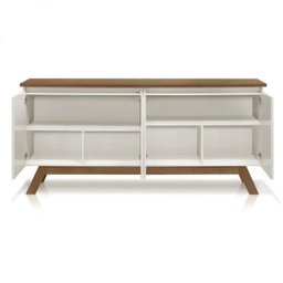 Buffet Aparador para Sala de Jantar Retrô Off-White Madeira - 4