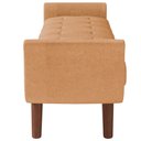 Ver imagem 5 de Puff Recamier Decorativo com Pés em Madeira 140 Cm Itália P05 Bouclê Mostarda - Lyam Decor