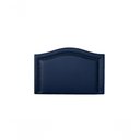 Ver imagem 1 de Cabeceira Solteiro 90x60 Courino Azul Tachas Fumê