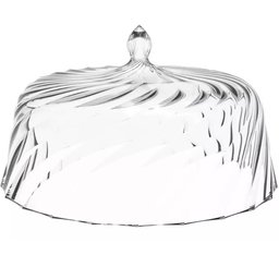 4 Boleiras com Cúpula e Pé 34cm Glassy Transparente Porta Bolo Tortas Doces Crippa - 4