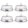 4 Boleiras com Cúpula e Pé 34cm Glassy Transparente Porta Bolo Tortas Doces Crippa - 1