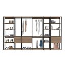Ver imagem 4 de Guarda-Roupa Closet Modulado com 6 Gavetas 320cm Multimóveis Crpro-CLO009 Preto/Madeirado