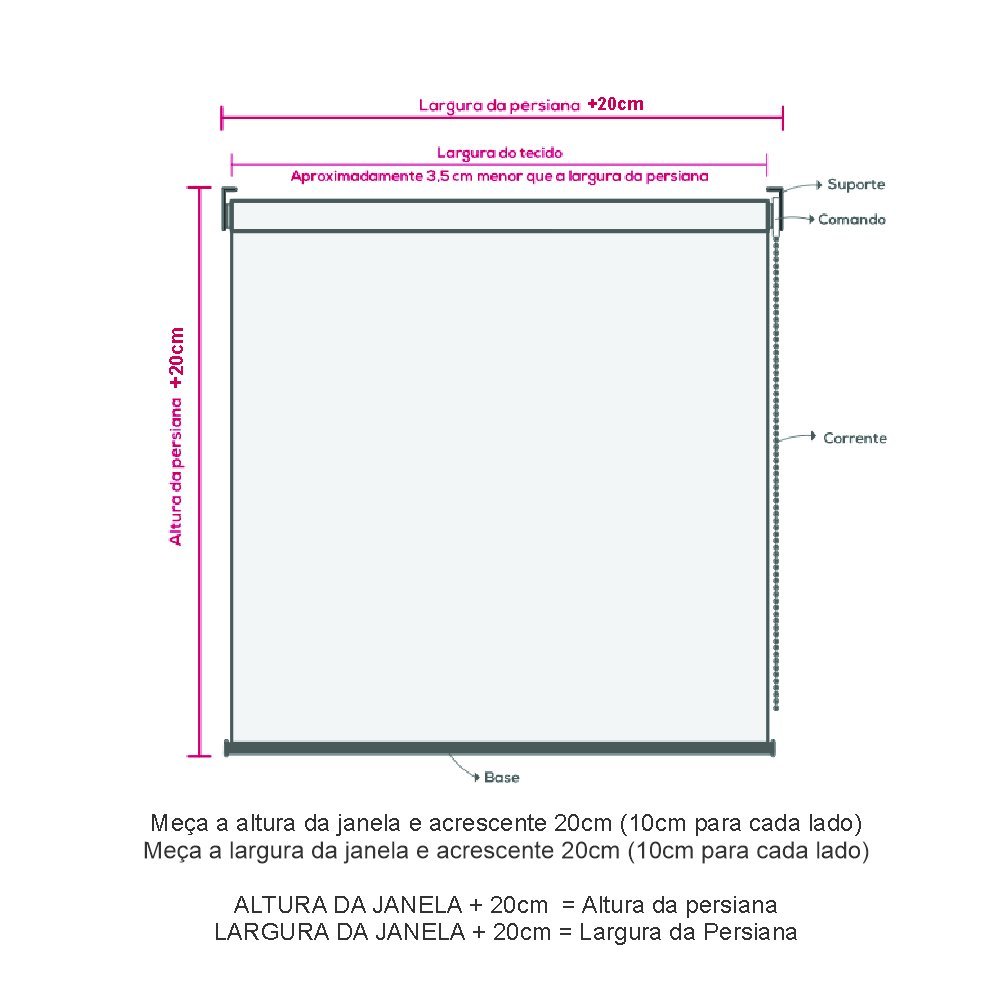 Persiana Rolo Screen 3% Cinza - 2,45m x 2,20m - 4