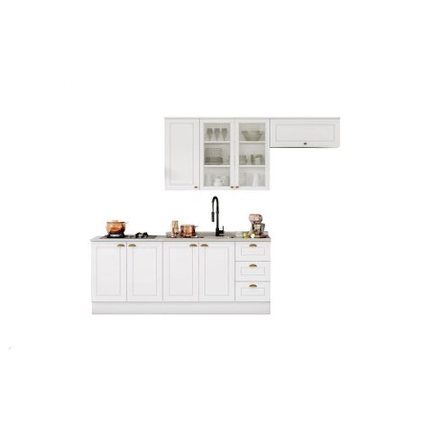 Cozinha Modulada Americana com 5 Peças Branco Hp - Henn