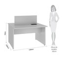 Ver imagem 2 de Mesa dupla com divisória WebOffice Cinza