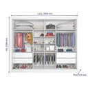 Ver imagem 3 de Guarda Roupa Casal 2 Portas de Correr 4 Gavetas Verona Plus - Mademarcs