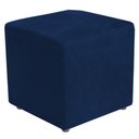 Ver imagem 2 de Kit 02 Puffs Quadrado L02 Decorativo Suede Azul Marinho - Lyam Decor