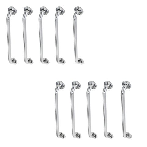 Alça de Apoio Barra Inox 40cm Kit 10 Unidades Cadeirante Acessibilidade Idoso Deficiente Banheiro Bo