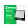 Refletor Holofote Slim Prova D'água 200w 6500k Preto Bivolt - 2