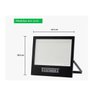Refletor Holofote Slim Prova D'água 200w 6500k Preto Bivolt - 4