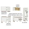 Cozinha Completa Madesa Reims 300001 com Armário e Balcão Branco Cor:Branco - 4