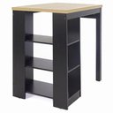 Ver imagem 3 de Bancada Ilha Cozinha 3 Prateleiras 90x60 Cm Cd1022 Dtall Preto Preto