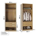Ver imagem 3 de Guarda-Roupa Planejado 80cm com Portas Reflecta e Gaveteiro Jade CabeCasa MadeiraOriginals Amarelo