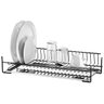 Escorredor de Louça 29 Pratos Suspenso Aéreo Preto Bandeja Inox Aramado Pia - 2