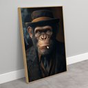 Ver imagem 2 de Quadro Decorativos Chimpanzé Gangster Sala Quarto Casa Escritório