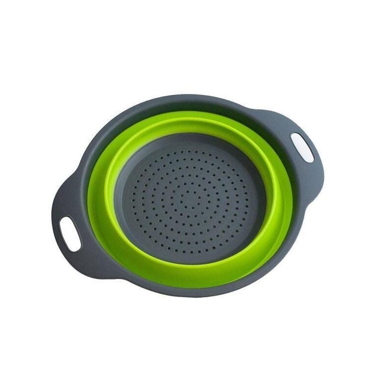 Escorredor Alimentos Retrátil de Silicone Cozinha Verde Escorredor Alimentos Retrátil de Silicone Cozinha Verde