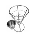 Ver imagem 1 de Cesto Inox Para Servir Batata Frita Fritura Frango Com Molho
