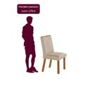 Ver imagem 5 de Conjunto Sala de Jantar Mesa Texas Tampo 180cm Canto Copo de MDF/Vidro e 6 Cadeiras Kate Off White/Creme/Marromle/Serig.