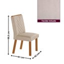 Ver imagem 4 de Conjunto Sala de Jantar Mesa 180cm e 6 Cadeiras Kate Off White Creme/ Naturalle /Off White