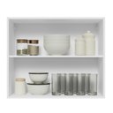 Ver imagem 5 de Armário de Cozinha Aéreo 80 cm 2 Portas Branco/Preto Glamy Madesa