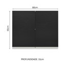 Ver imagem 3 de Armário de Cozinha Aéreo 80 cm 2 Portas Branco/Preto Glamy Madesa