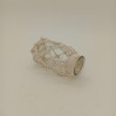 Ver imagem 5 de Vaso Decorativo Enfeite Casa Trama Algodão Vidro 16x9x9cm