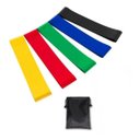 Ver imagem 1 de Kit 5 Faixas Elásticas Mini Band Com 5 Níveis Fisioterapia