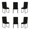 Ver imagem 1 de Kit 6 Cadeiras para Mesa de Jantar Base Industrial Preto Balaqui Cor:preto