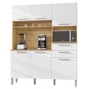 Ver imagem 2 de Armário de Cozinha Compacta 160cm Montreal K02 Freijó/Supremo - Mpozenato