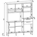 Ver imagem 4 de Armário de Cozinha Compacta 160cm Montreal K02 Freijó/Supremo - Mpozenato