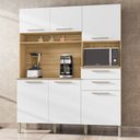 Ver imagem 1 de Armário de Cozinha Compacta 160cm Montreal K02 Freijó/Supremo - Mpozenato
