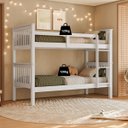 Ver imagem 3 de Beliche Solteiro Madeir Maciça Reforçada com Grade e Escada