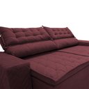 Ver imagem 4 de Sofá Retrátil e Reclinável 2,30m Cama Inbox Cielo Tecido Velusoft Vinho